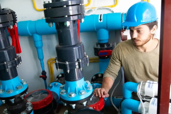 Pool maintenance company servicing filters and pumps