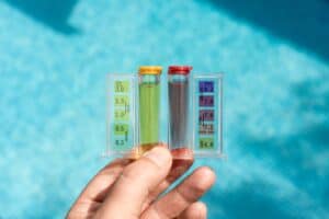 Swimming pool water pH levels